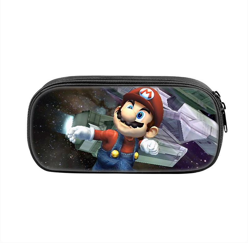 Super Mario Bros Pencil Case With Nylon Material For Students And Kids Color1