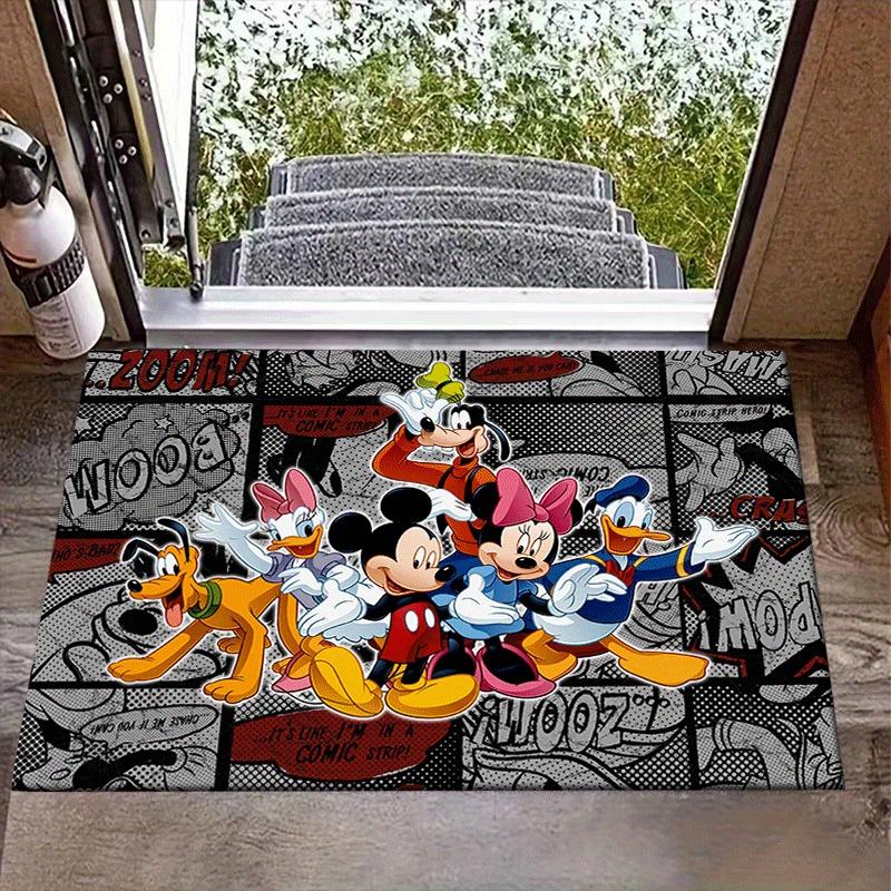 

1pc Residents of Mickey Street Rug Anti Slip, Non Shedding, Ideal for Living, Bedroom & Laundry Handcrafted Home Decor 60cm by 90cm