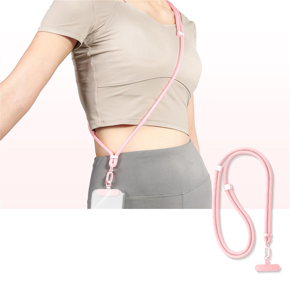 Crossbody Phone Lanyard with Patch 150cm Adjustable Nylon Anti Theft Neck Strap