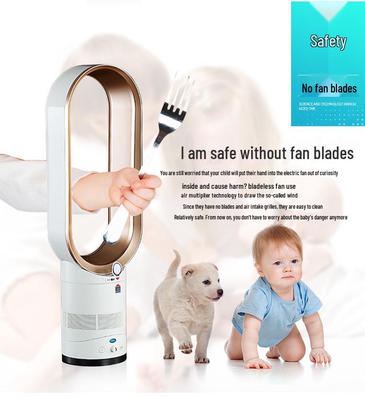 Silent Bladeless Fan with Air Purification, 12/14/16 Inch, Oscillating Desktop/Floor Model