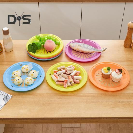 4 Adet Yemek Tabakları Hollow-out Tasarım Gıda Sınıfı Yeniden Kullanılabilir Barbekü Tepsileri Meyve Sebze Servis Tepsileri Kamp Malzemeleri