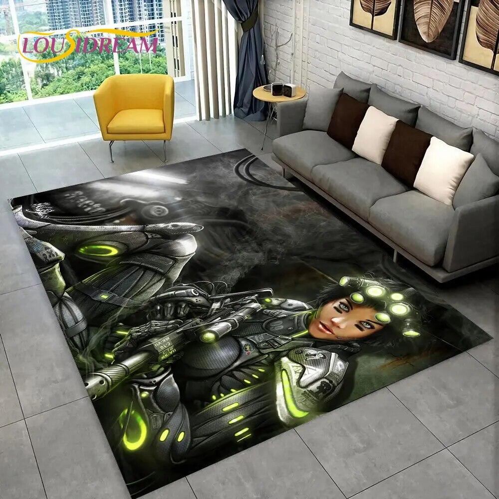 3D HD StarCraft Game Gamer PC Area Rug,Carpet Rug for Home Living Room Bedroom Sofa Doormat Decor,kids Play Non-slip Floor Mat