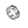 European & American Titanium Gear Ring: Rotatable Decompression Finger Ring for Men & Women, Hip Hop Couple Jewelry