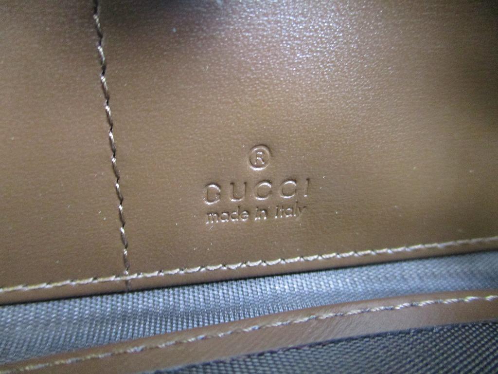 Authentisches GUCCI Doppel-G Dunkelbraunes Leder Klappe Langes Portemonnaie #a775 Aufgearbeitet
