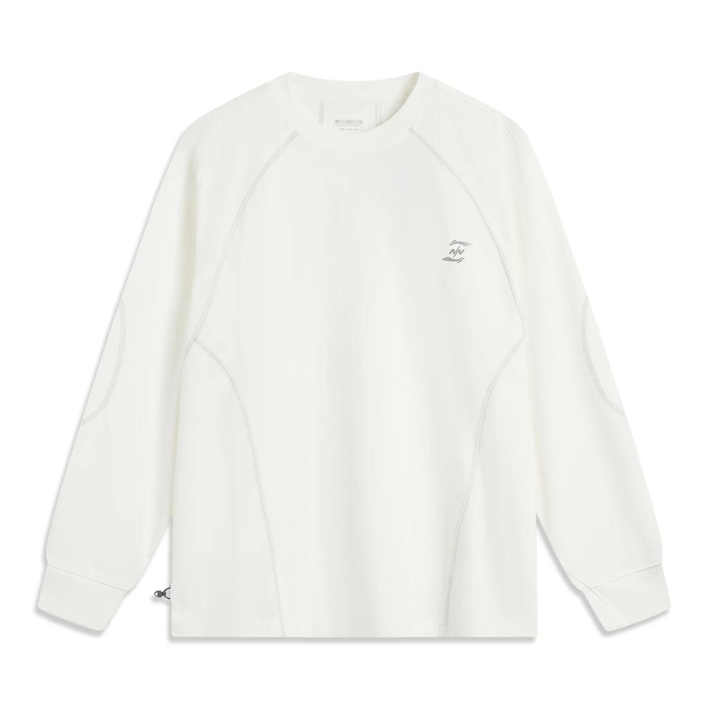 Li Ning X Nine Point Nine Kolaborace Sportovní Lifestylová Série Sešívané Kulatý Výstřih Prodyšné Všestranné Ležérní Tričko s Dlouhým Rukávem ATLU241-1