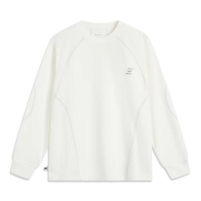 Li Ning X Nine Point Nine Collaboration Série Sport Lifestyle T-shirt à manches longues décontracté polyvalent respirant à col rond épissé ATLU241-1