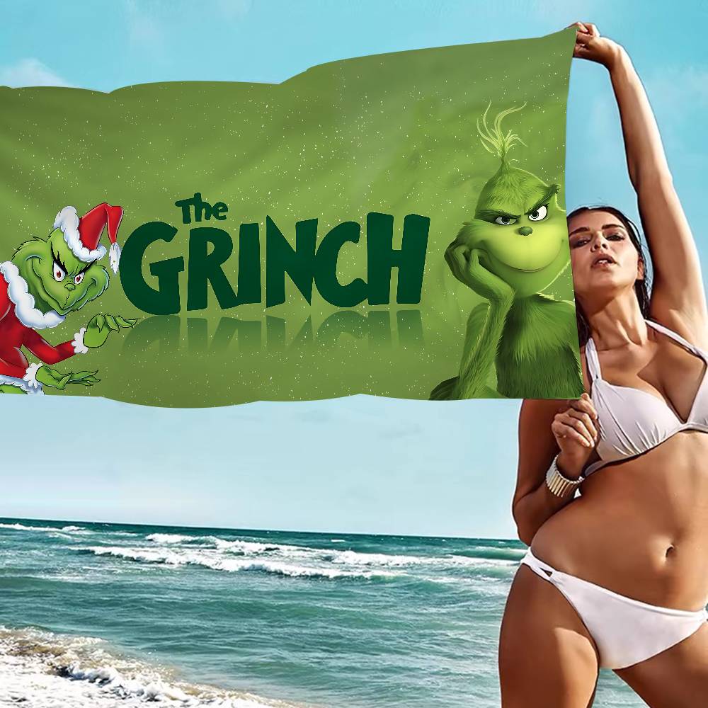How The G-Grinch Stole Christmas Microfiber Beach Towel Absorbent Quick Dry Soft Yoga Swimming Resort Mountain Climbing Towel