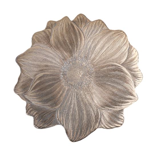 

Подставка под тарелку в форме лотоса ПВХ с тисненым узором Термостойкая скатерть Защищает от пятен Царапин Нескользящая Легко чистится Кухонная Обеденная Праздничная Скатерть 1pc