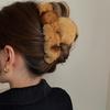 Presilhas de Garra para Cabelo de Pele Falsa Luxuosas, Macias, Grandes e Estilosas, Acessórios de Cabelo para Mulheres, Joia Perfeita para Penteado, Presente com Grampo e Barra de Pelúcia
