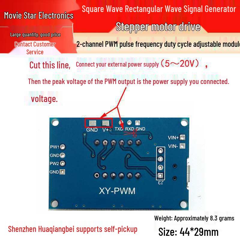 PWM Frequency & Duty Cycle Adjustable Signal Generator for Stepper Motors