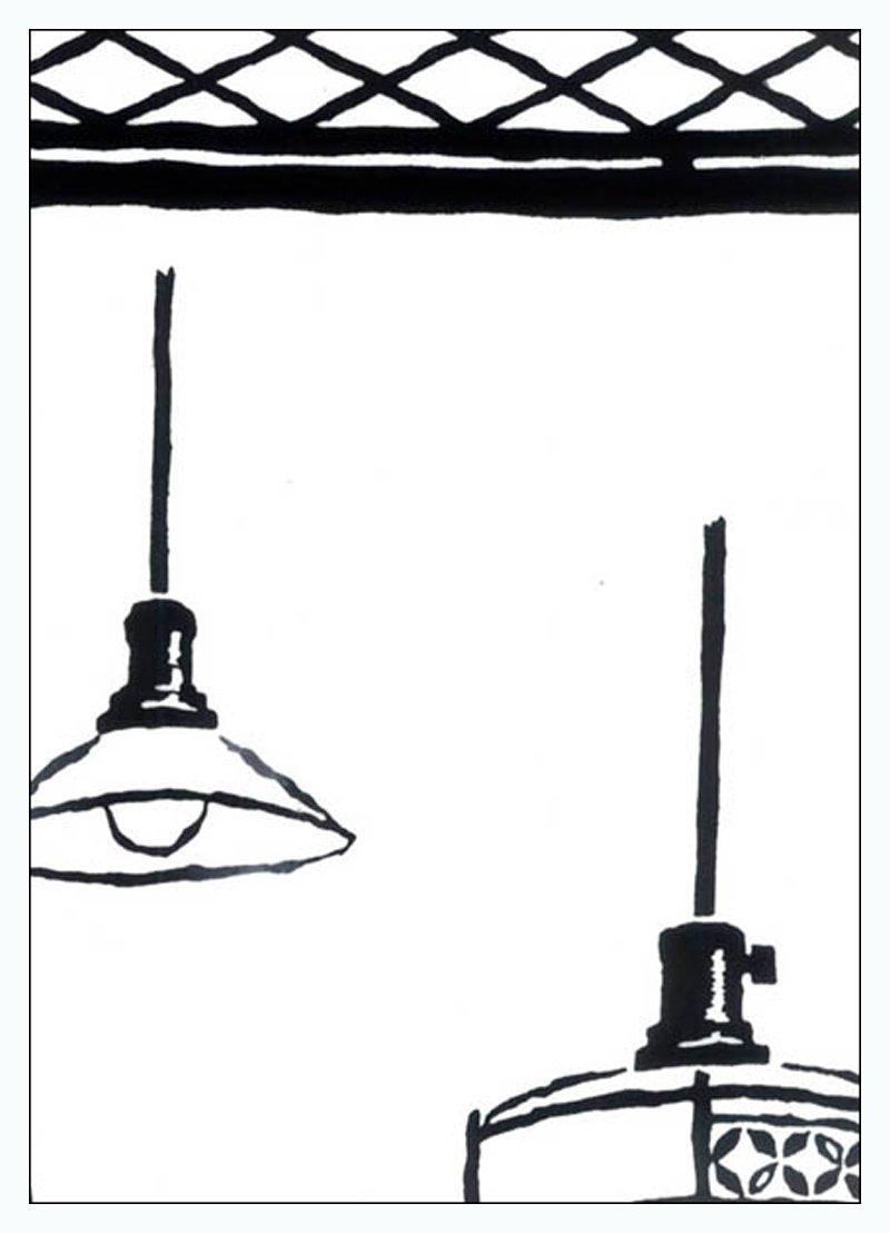 

Tenugui Made in Akari Niwa-zome (hand towel) - Chu-sen dyeing, 100% cotton, Japan, белый