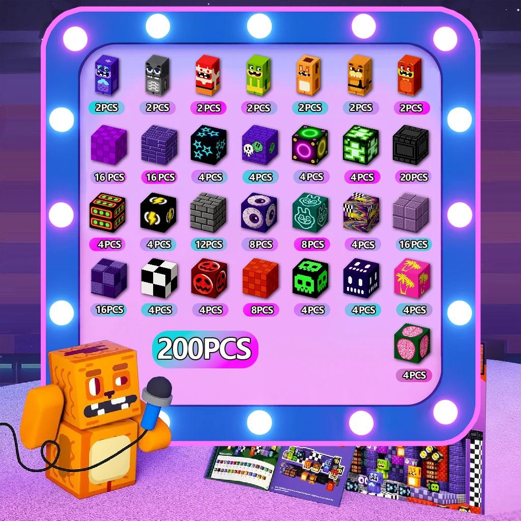 Non-Toxic New Magnetic Building Blocks Magnet Cube Pixel Style Brick Toy Storage Box Lid Can Hold Figures Toys Children Gift