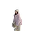 Solid Color Loose Fit Short Down Jacket Winter Coat with Hood Korean Style Thick Padding Bread Jacket