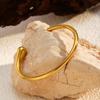 1011 stainless steel cast open bracelet, size and small head smooth texture bracelet 18K gold titanium steel jewelry