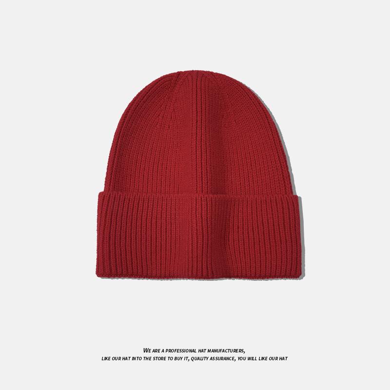 Autumn and Winter Fashion Versatile Ear Protection Large Head Circumference Cold Hat Men's Japanese Solid Color Warm Baotou Woolen Hat