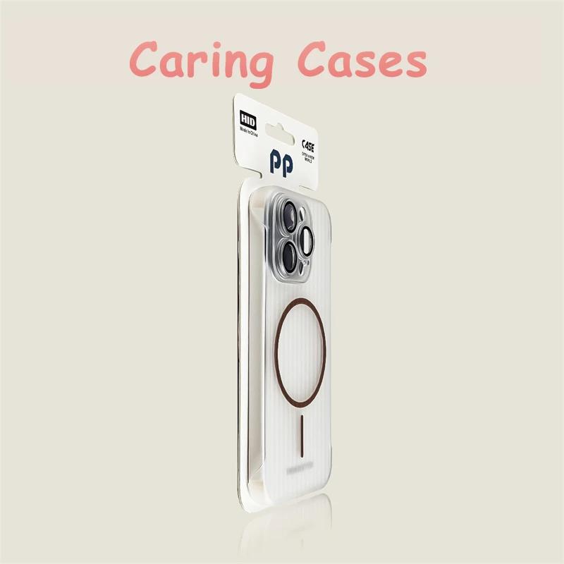 For iPhone 17 Pro Max Case Wave Blue MagSafe Ribbed Matte Ultra-Thin Frameless Hard Shell Compatible with iPhone 16 15 14 13 iPhone 13 Pro Max