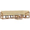 Outdoor Sofa Set with Cushions 7 pcs Natural and Beige