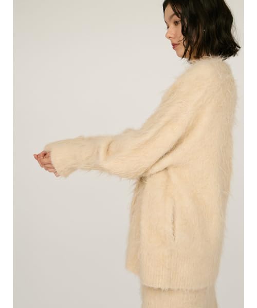 Emi Shaggy Knit Free Size Cardigan, 13WND254038, Women's, LBEG,