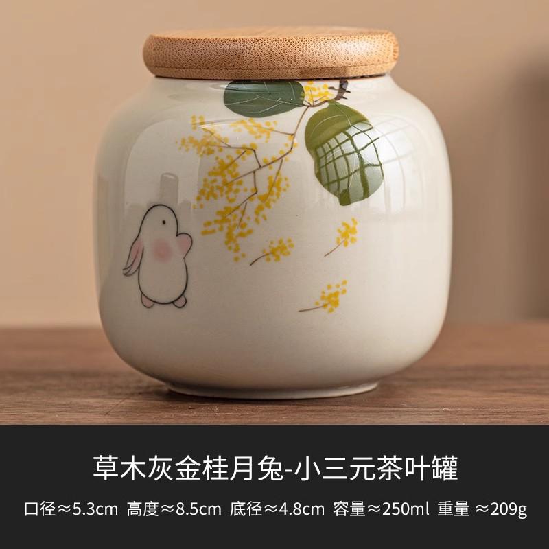 Chinese Tea Pot Ceramic Mini Miniature Sealed Pot Storage Tea Packaging Box Portable 1PC