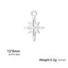 5 pieces/pack Mini Cat Flower Jewelry Owl Cherry Star Heart shaped Bow Stainless Steel Pendant DIY Necklace Bracelet Jewelry