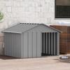 Casa de Cachorro Cinza 116,5 x 103 x 81,5 cm Aço Galvanizado