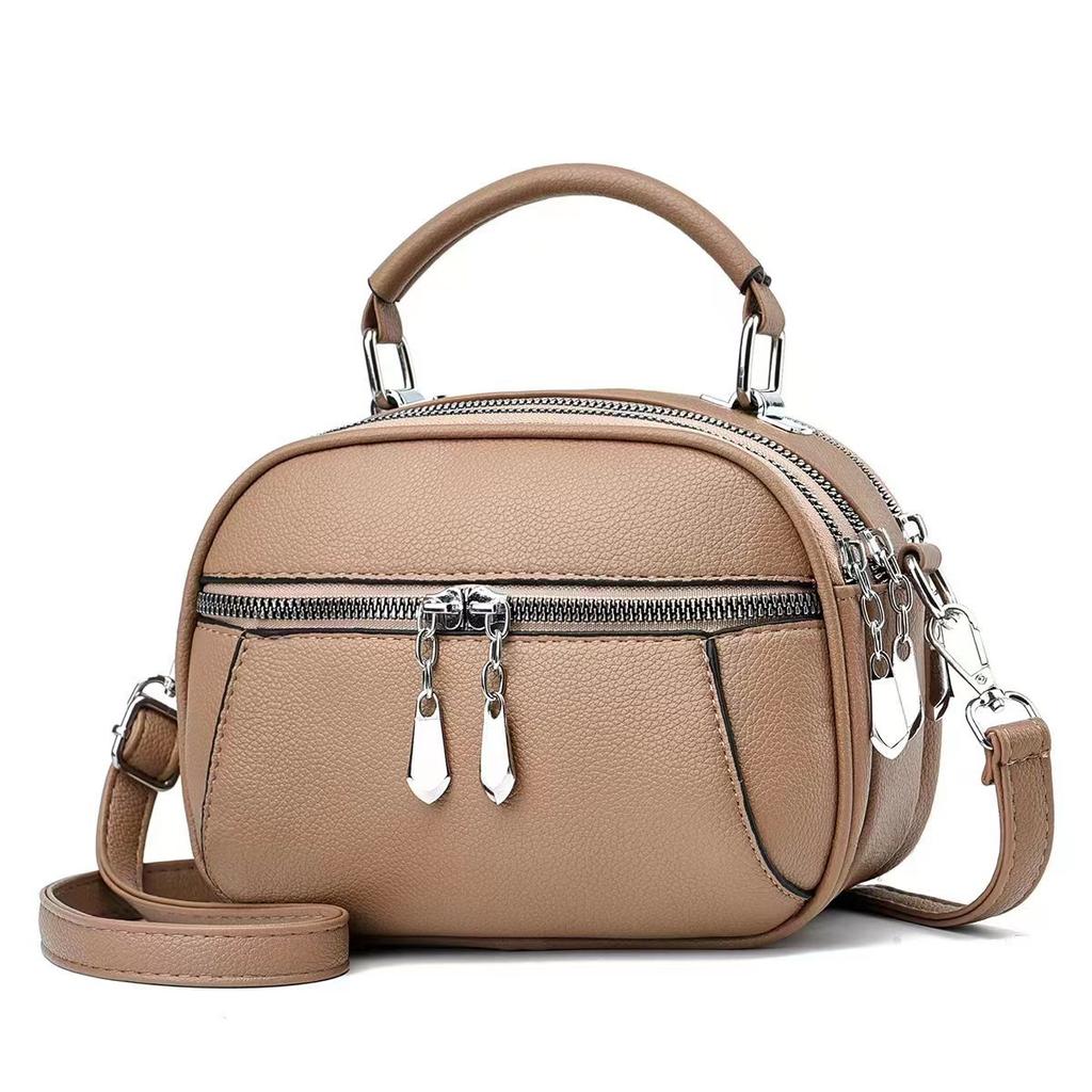 2024 New High Quality Women's Handbag Fashionable and Versatile Female Casual Small Round Bag Minimalist Classic Crossbody Bag