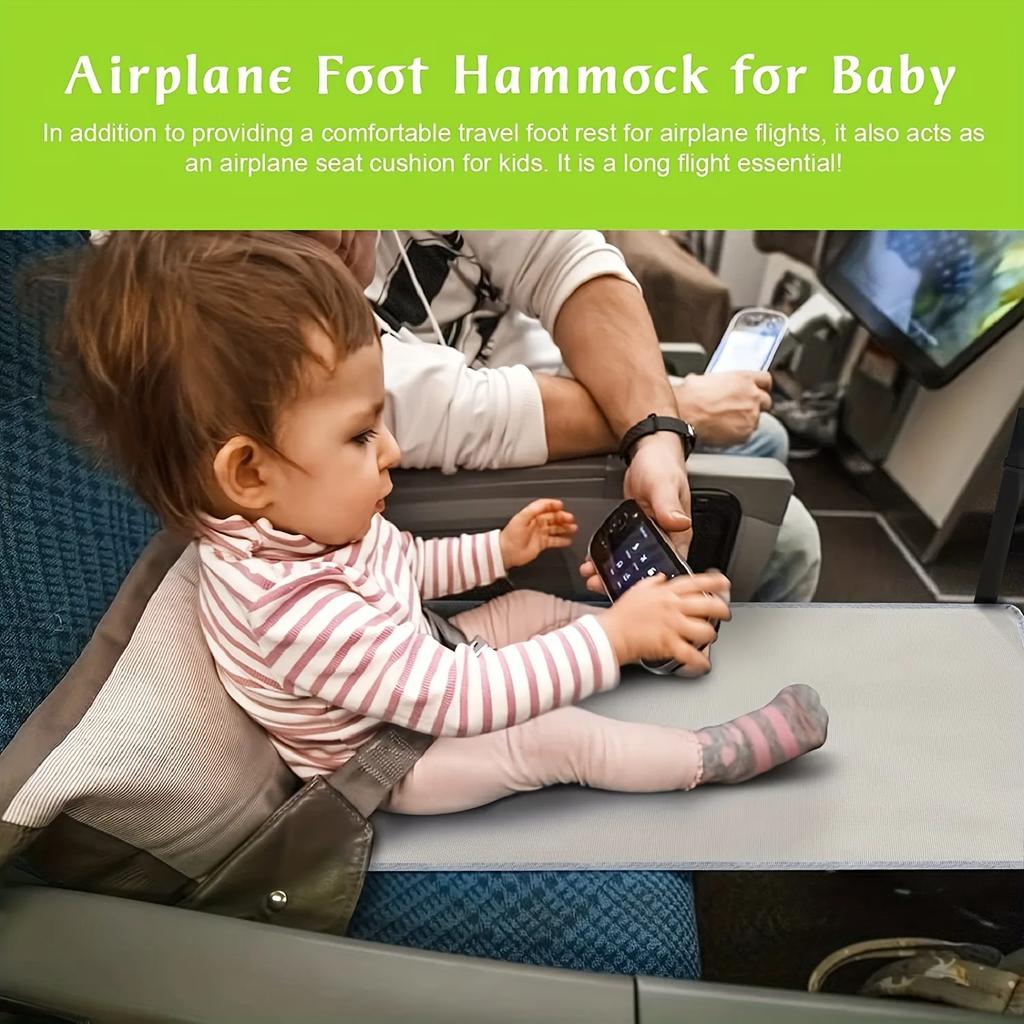 Zz,Kids Travel Airplane Bed Baby Pedals Bed Portable Travel Foot Rest Hammock Kids Bed Airplane Seat Extender Leg Rest For Kids