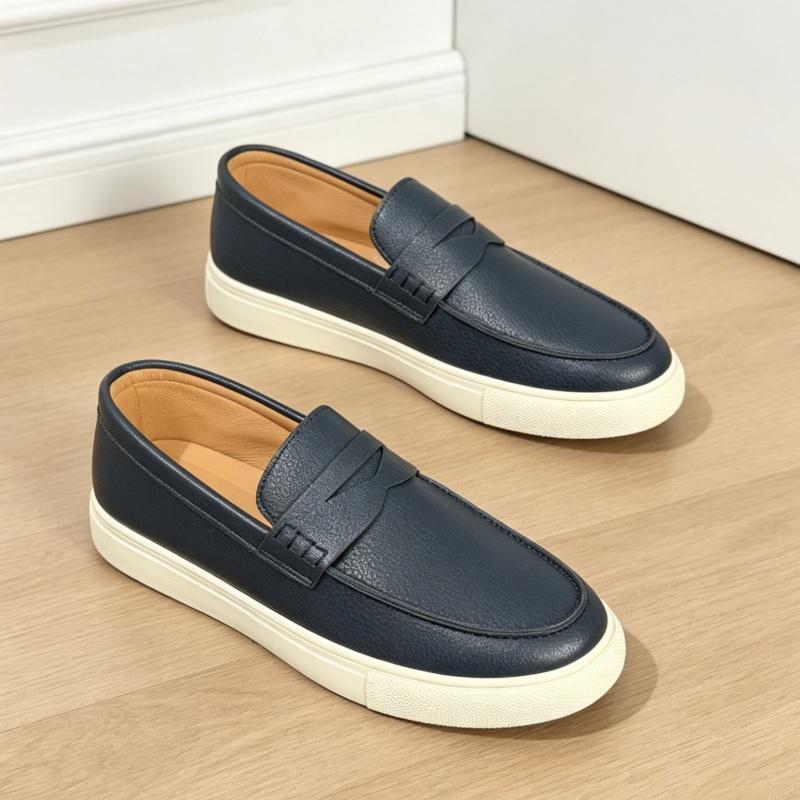 Mocasines de Diseñador Clásicos Para Hombre Zapatos sin Cordones Transpirables Planos Zapatos Casuales para Hombre Cómodos Zapatos de Cuero PU Hombre Zapatos Perezosos