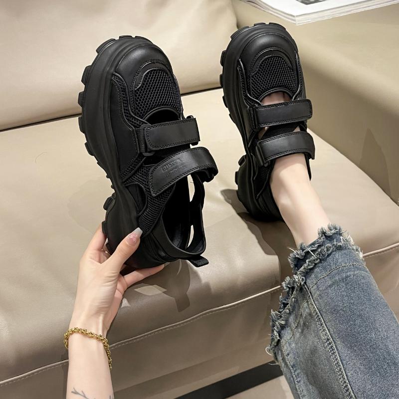 Fashion Wedge Women's Sports Sandals Female Shoes 2025 Summer Mesh Closed Toe Platform Women's Sandals Outdoor Casual Ladies Sandalias