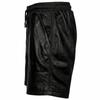 Unique 100% Leather Black Biker Boxer Lambskin Men Shorts Genuine Stylish Gym