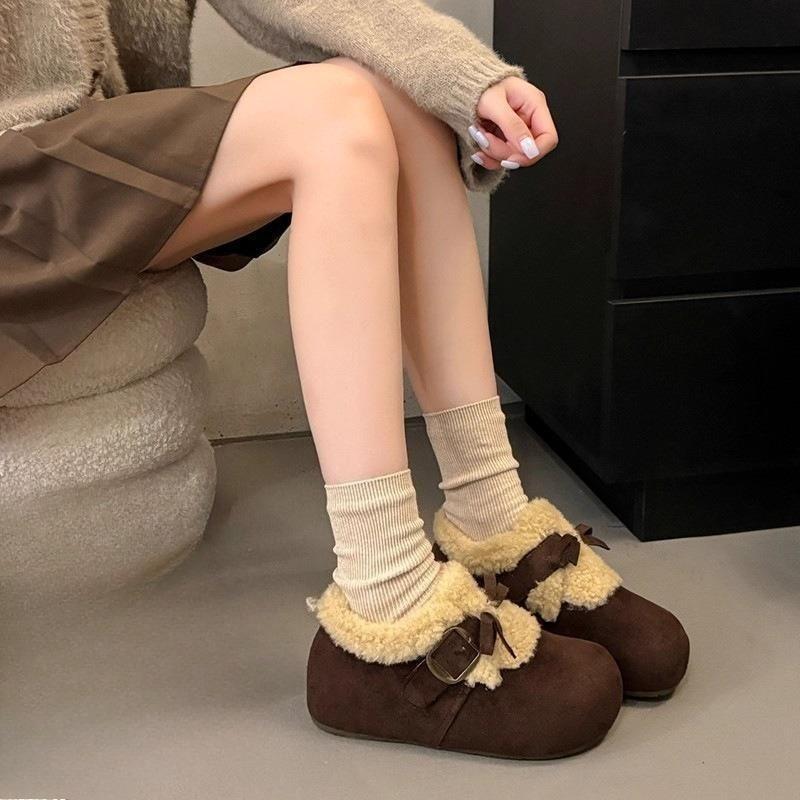 Retro Shoes, Autumn and Winter Snow Boots for Women, and Thickened Cotton Shoes