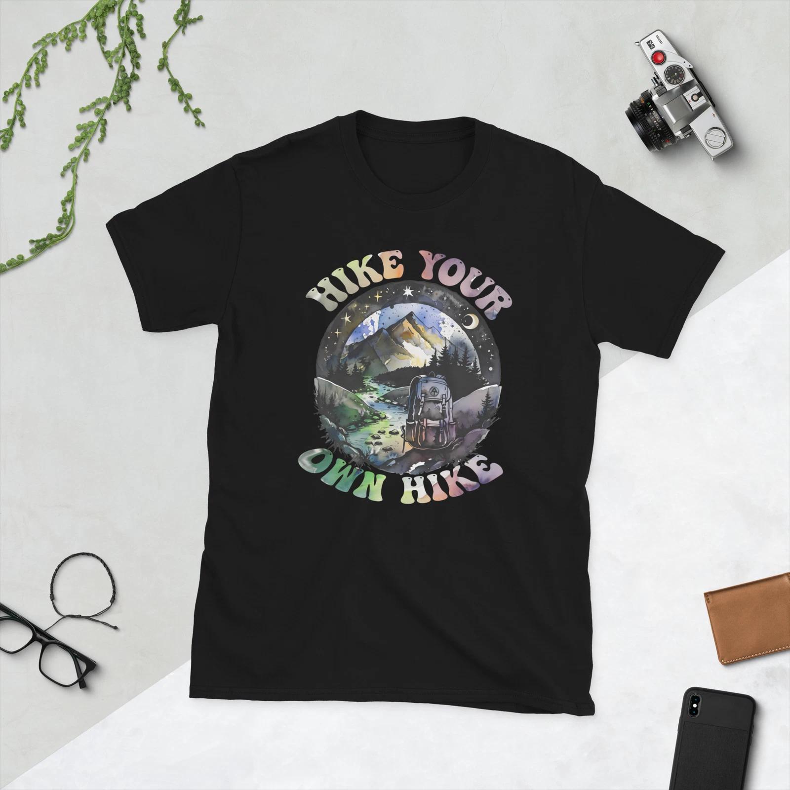 Hike Your Own Hike Mountain Trail T-Shirt AT PCT Hiker Backpacker Motto Slogan 2XL