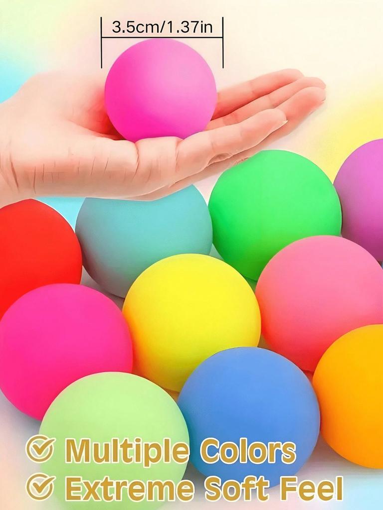 1PC Colorful Stress Relief Ball, Squeeze StretchSoftSensoryToy, Anxiety Relief Hand Tool for Birthday Party Gift Gashapon Filler