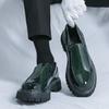 Herren Britischer Stil Formelle Leder Loafer: Schlupfschuhe, Dicke Sohle, Höhensteigernd, Lässige Business-Schuhe
