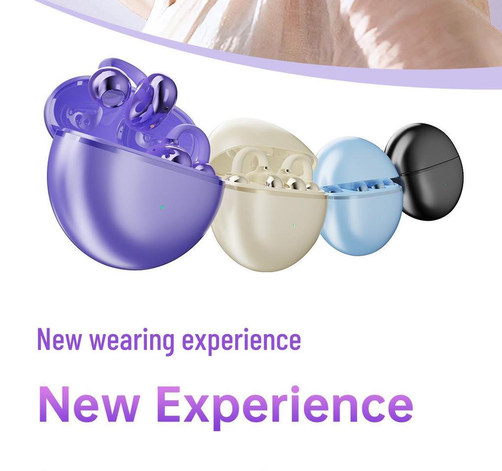 2025 Q70 Wireless Bluetooth Noise-Cancelling Clip-On Sports Earphones: Long Battery Life & High Sound Quality