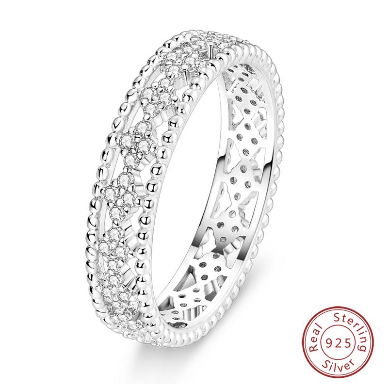 New Rings For Women 100% 925 Silver Star Moon Colorful Zircon Rings Fine Wedding Engagement Birthday Jewelry Gifts