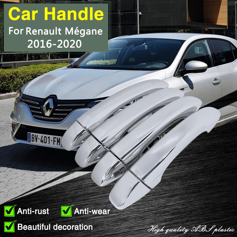 For Renault Megane 4 MK4 IV 2016 2017 2018 2019 2020 Chrome Door Handle Cover Car Styling Accessories Protective Film Stickers