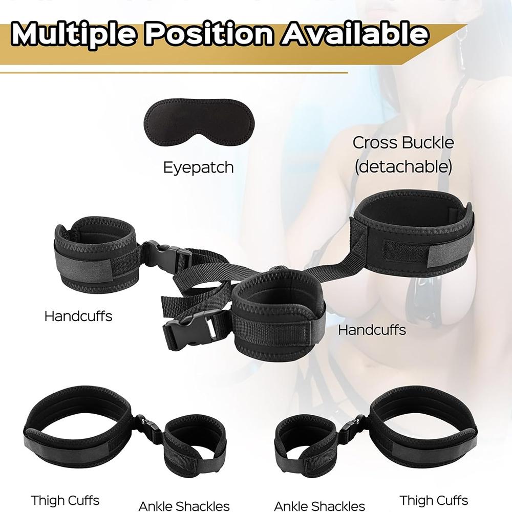 Bondage Strap Wrist Thigh Cuffs  Restraints Open Anal Sex Toys Women Obedience Slave Sex Blindfold Couples SM Games