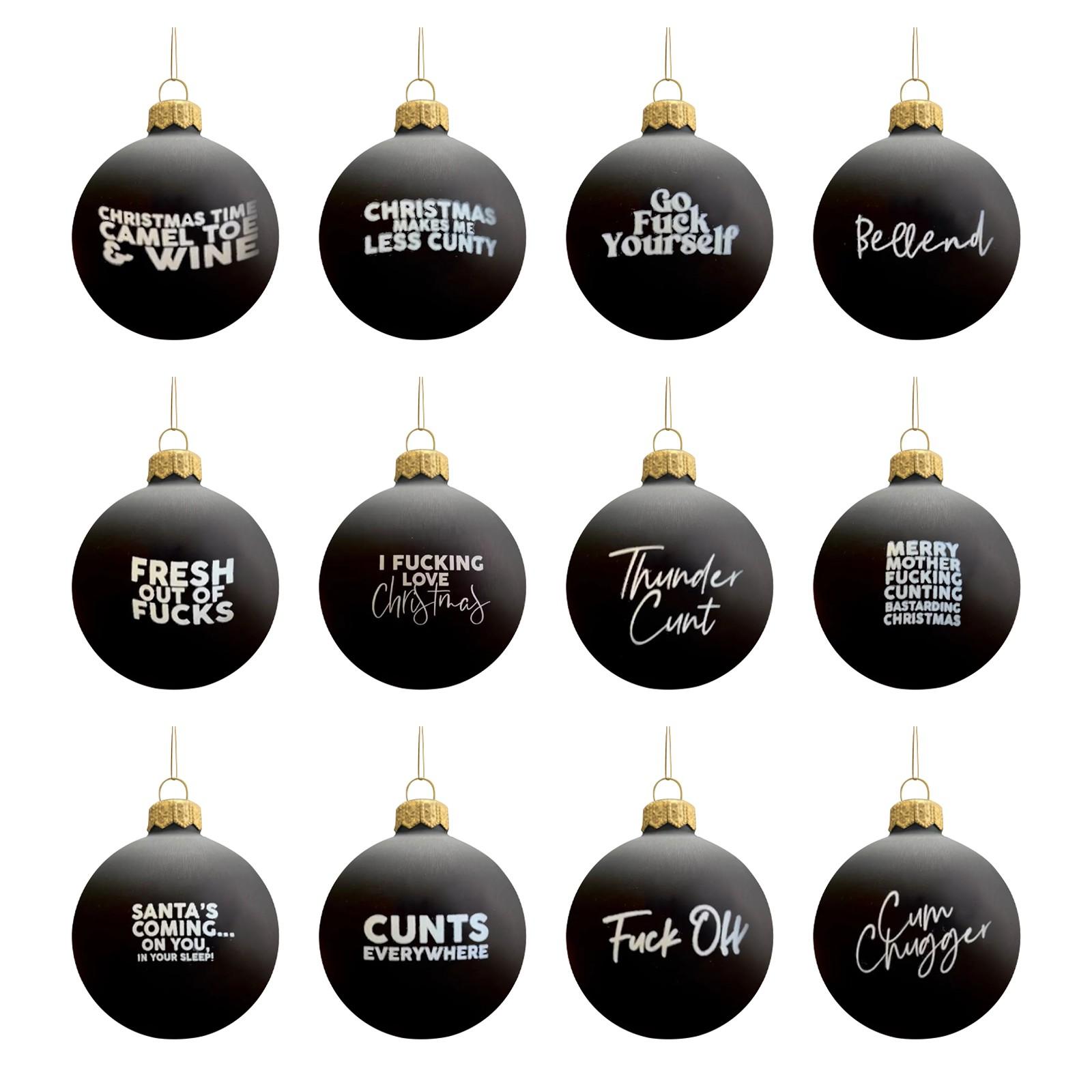 

12pcs Large Handmade Black Christmas Balls Ornament, New Christmas Tree Decorations,-proof Xmas Decor, Christmas Holiday Party One Size