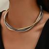 Multi-layer Twisted Choker Necklace Hip Hop Punk Metal Necklace  Girl Fashion Accessory