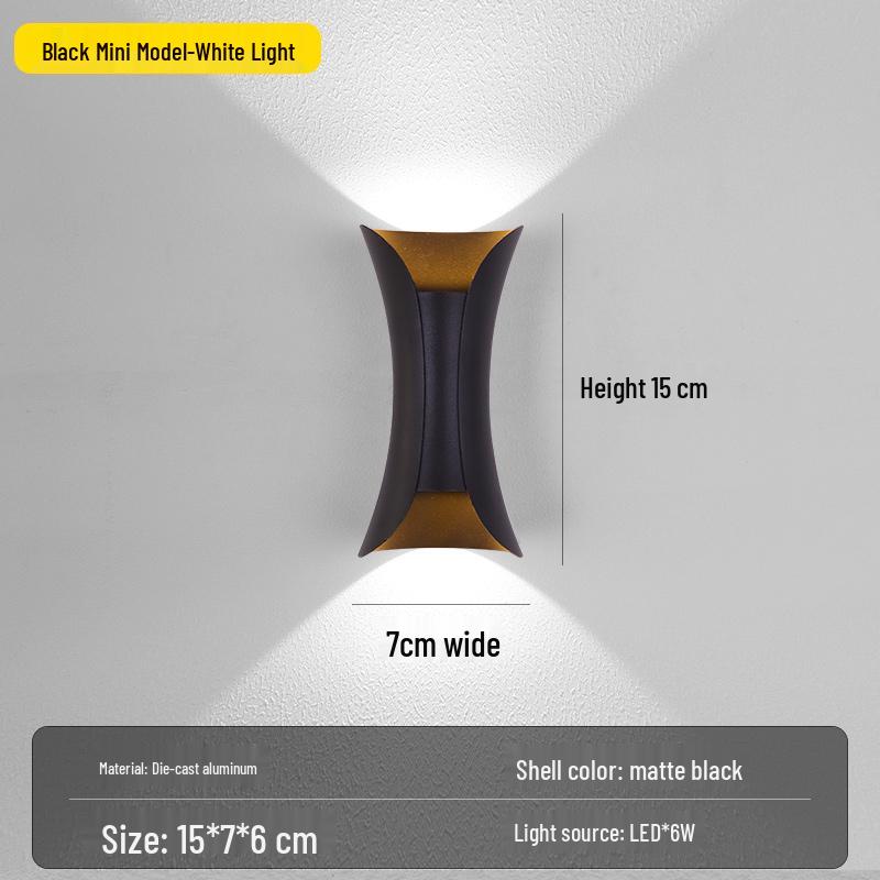 

Waterproof Outdoor Wall Light for Courtyard, Patio, Balcony, Garden, Villa Entrance, Corridor, or Aisle.