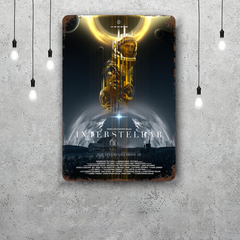 interstellar Decor Vintage Metal Signs Tin Signs Captain Poster Decor for Bar Pub Club Man Cave Wall Decoration