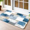 1pc, 2pcs, 3pcs Modern Abstract Geometric Color Block Non-Slip Rubber Backed Flannel Rug, Durable And Machine Washable, Universal for Bedroom Living R