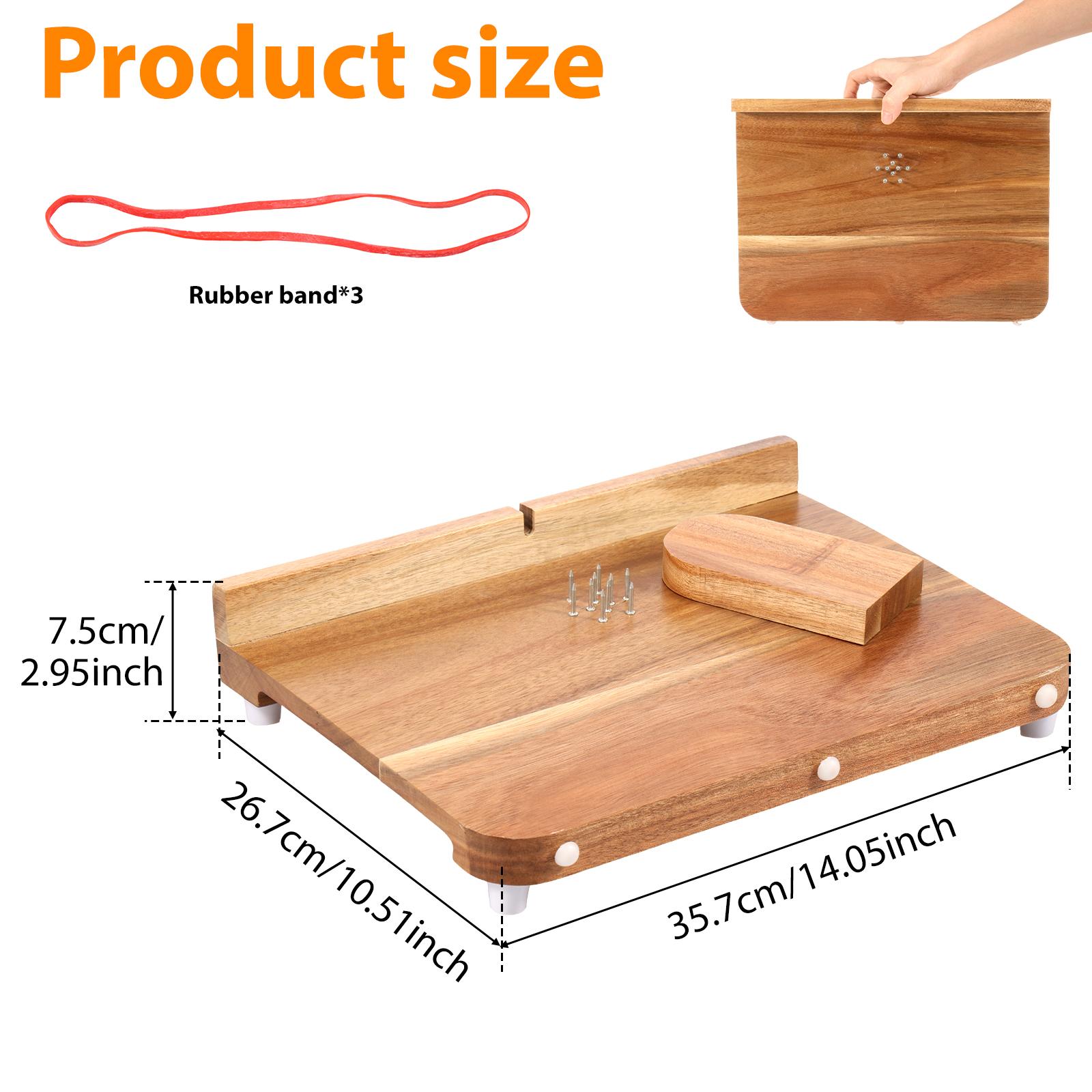 

Wooden Cutting Boards Fruit Vegetables Chopping Panel With Spike Smooth Surface Handicapped Kitchen Board for Disabled Person коричневый