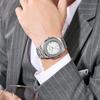 Tpofhs Light Night Waterproof Steel Strap Watch Elegant Quartz Mens Watch