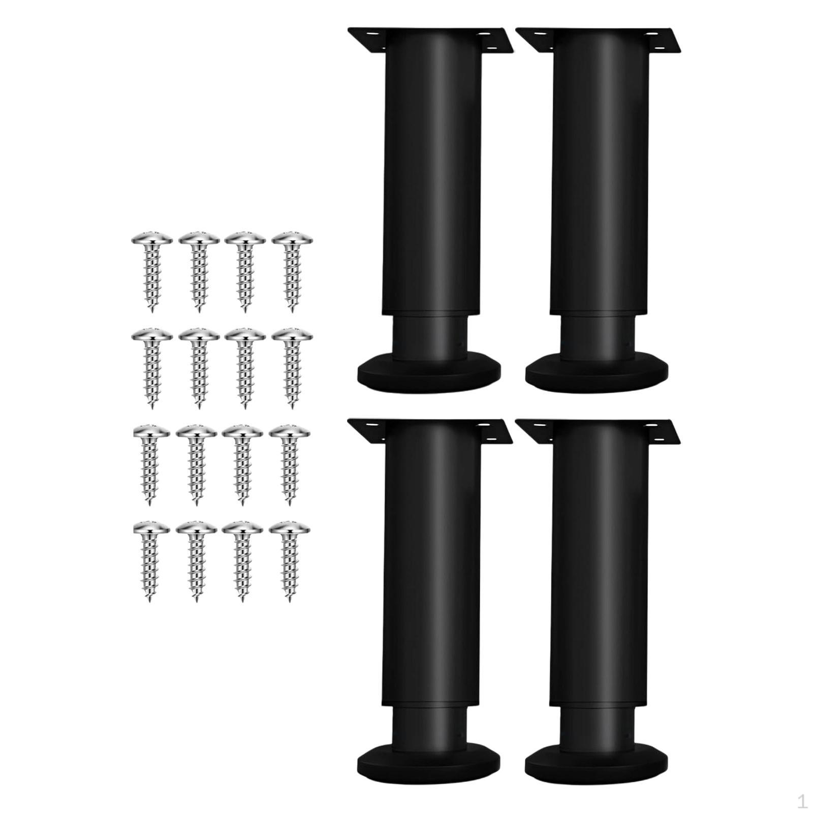 

4 Pieces Adjustable Height Furniture Legs,Bed Support Leg,Sturdy,Versatile,Metal Heavy Duty