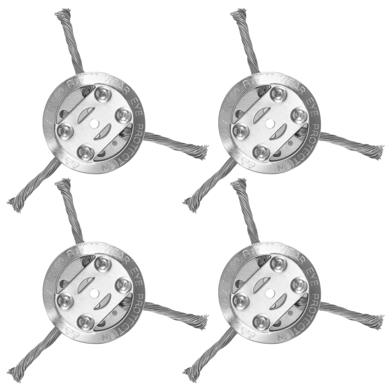 

4Pcs 6 inch Steel Wire Lawn Mower Blade Grass Trimmer Head Cutter Brush Garden Lawn Trimmer Power Weeding Tool Accessories