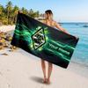 Borussia Mönchengladbach Benutzerdefiniertes Strandtuch, Personalisierter Name Textdruck, Fußballlogo Weiches Schnelltrocknendes Handtuch Urlaubsgeschenk