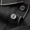 Polo da uomo a maniche corte in misto cashmere e seta