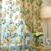 Home Textile Flower Embroidered Chinese Fabric Tulle Sheer 3D Window Curtain